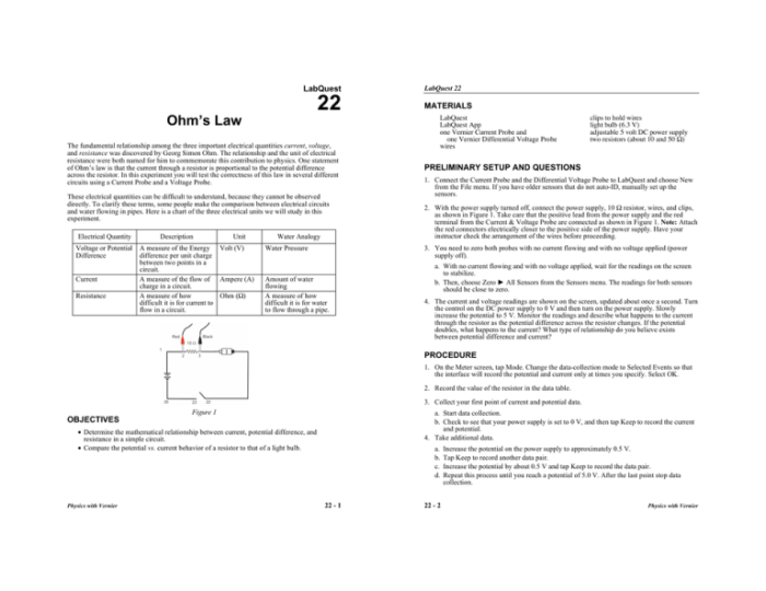 Experiment 3 ohm's law answers