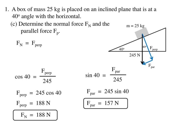 Inclined plane worksheet with answers