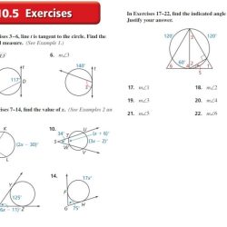 Unit 10 circles homework 5 inscribed angles answers